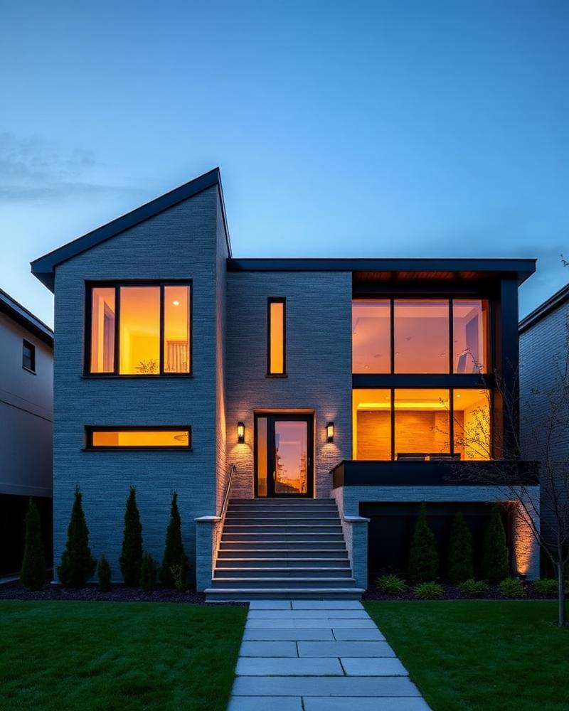 Custom-built Toronto home exterior by Kav Home Builders